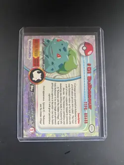 Bulbasaur #01 1999 Topps Series 1 Holo Foil Pokemon Card Black Label - Image 2