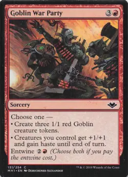 Goblin War Party Modern Horizons Regular #131 NM MTG - Image 1