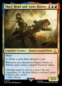 MTG Assassin's Creed *FOIL* R Mary Read and Anne Bonny #0061 - Image 1