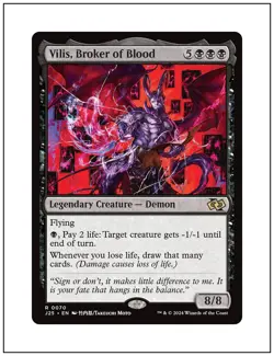 1x Vilis, Broker of Blood, Anime Art, Foundations Jumpstart 2025, Magic MTG NM - Image 1