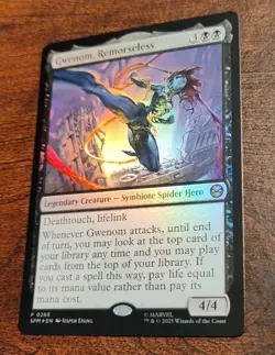2025 Magic MTG Marvel's Spider-Man Gift Promo Gwenom, Remorseless Foil SPM 0286 - Image 1