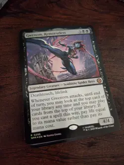 2025 Magic MTG Marvel's Spider-Man Gift Promo Gwenom, Remorseless Foil SPM 0286 - Image 5