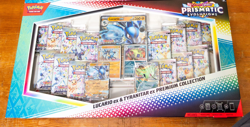 Pokemon Scarlet & Violet: Prismatic Evolutions Lucario Ex Box with 14 Packs - Image 1