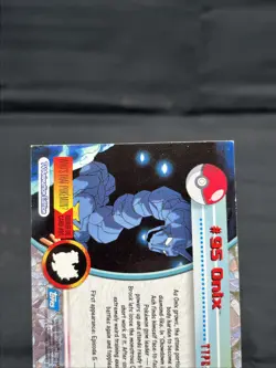 2000 Topps Pokemon Tv Animation Edition Foil Card #95 Onix Blue Label NM - Image 4