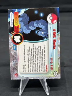 2000 Topps Pokemon Tv Animation Edition Foil Card #95 Onix Blue Label NM - Image 5
