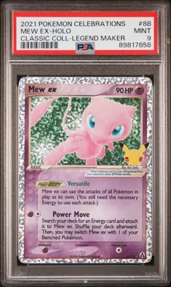 2021 POKEMON CELEBRATIONS CLASSIC COLLECTION #88 MEW EX-HOLO PSA 9 - Image 1
