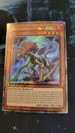 Yugioh Miscellaneousaurus RA04-EN022 Platinum Secret Rare 1st Ed Near Mint - Image 1