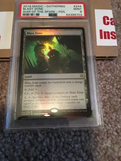 Rare PSA 9 Pop 1 FOIL BLAST ZONE War Of The Spark WAR Magic MTG MINT CARD - Image 1