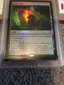 Rare PSA 9 Pop 1 FOIL BLAST ZONE War Of The Spark WAR Magic MTG MINT CARD - Image 2