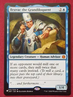 Magic The Gathering THE LIST BRUVAC THE GRANDILOQUENT blue card MTG - Image 1