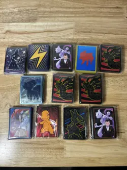 Pokemon TCG Sleeve Lot of ETB & Various Card Sleeves - 7 Unopened 5 Opened - Image 1