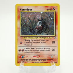 Houndour 5/75 Neo Discovery Holo Swirl Vintage Pokemon TCG Card Rare LP Light - Image 1