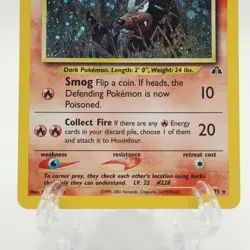 Houndour 5/75 Neo Discovery Holo Swirl Vintage Pokemon TCG Card Rare LP Light - Image 3
