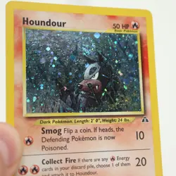 Houndour 5/75 Neo Discovery Holo Swirl Vintage Pokemon TCG Card Rare LP Light - Image 4