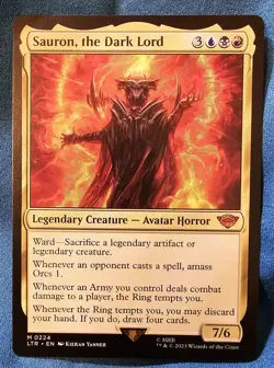 MTG Lord of the Rings Sauron, The Dark Lord 224 Mythic NM/M Regular Single Card - Image 1