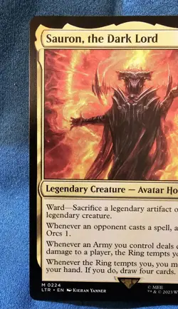 MTG Lord of the Rings Sauron, The Dark Lord 224 Mythic NM/M Regular Single Card - Image 4