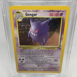 Pokemon Gengar Holo Rare TCG Card 5/62 Fossil Graded TAG 5.5 - Image 3
