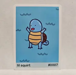 Pookiemoot Lil Squirt #7 Squirtle Parody Card Fan Art Derpy - Image 1