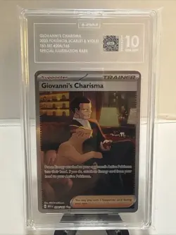Giovanni's Charisma 204/165 Sv: Scarlet & Violet 151 Holo TAG 10 Pokemon Cards - Image 1
