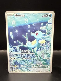 Pokemon TCG Horsea 067/064 Shrouded Fable Holo Illustration Rare Card - Image 1