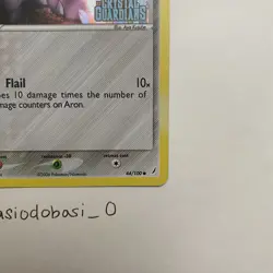 Aron 44/100 Ex Crystal Guardians Stamped Reverse Holo Pokemon Card NM - Image 4