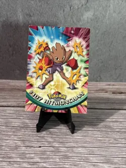 Hitmonchan #107 - Topps BLUE LOGO - TV Series Pokemon Card - NON-HOLO - Image 1