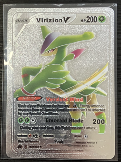 VIrizion V Basic Silver Foil Fan Art Vinyl Collector Pokemon Card Costumed - Image 4