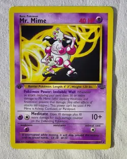 1999 Pokemon TCG Mr. Mime Jungle 22/64 1st Edition Rare Card Non Holo - Image 1