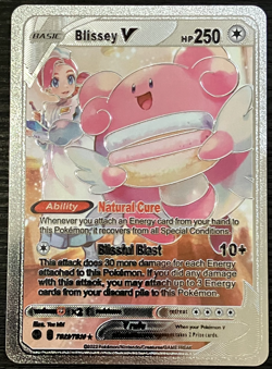 Blissey V Baicis Silver Foil Fan Art Vinyl Collector Pokemon Card Costumed - Image 1