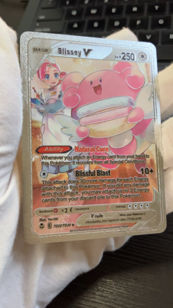 Blissey V Baicis Silver Foil Fan Art Vinyl Collector Pokemon Card Costumed - Image 2