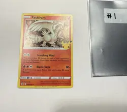 Reshiram NM - Mint Holo Rare Card Pokemon TCG 25th Celebrations 002/025 - Image 1
