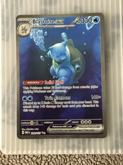 Pokemon TCG Blastoise EX 151 English Ultra Rare Card Scarlet Violet 200/165 - Image 1