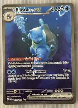 Pokemon TCG Blastoise EX 151 English Ultra Rare Card Scarlet Violet 200/165 - Image 2