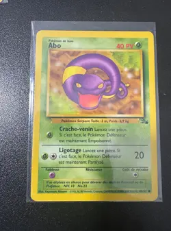 Abo 46/62 RARE French Fossil Pokemon Card & Ekans 56/82 Team Rocket Vintage Lot - Image 2