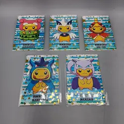 Poncho Pikachu Slowpoke Lugia Ho-Oh Gyrados Mewtwo Card Database Merry Christmas - Image 1
