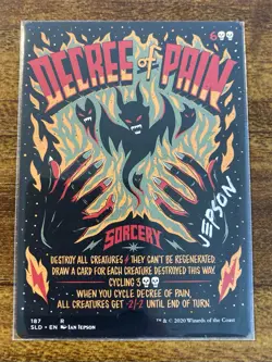 MTG✨Signed DECREE OF PAIN Artist Proof w/Original Art✨SLD RARE IAN JEPSON Art - Image 2