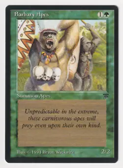 Gold Signed Barbary Apes Proof NM Legends Artist Bryon Wackwitz MTG AP 23/100! - Image 1