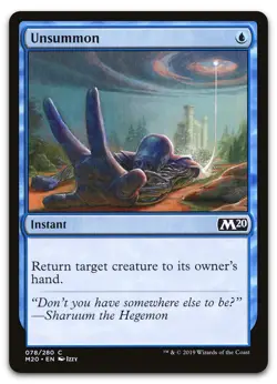 Unsummon #78 (NM) Core Set 2020 M20 Magic MTG - Image 1