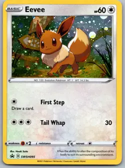 Eevee Cosmo Holo SWSH095 Near Mint Sword & Shield Black Star Promo Cards Pokemon - Image 1