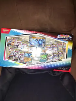 Pokemon TCG SV Prismatic Evolutions Lucario EX & Tyranitar EX Premium Collection - Image 1