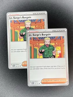 X2 Lt. Surge's Bargain 120/132 - Mega Evolution - Pokemon TCG Playset NM - Image 1