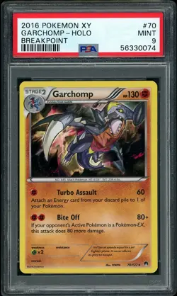 2016 Pokemon XY Breakpoint Garchomp Holo #70 PSA 9 MINT - Image 1