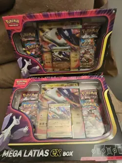 Pokemon TCG Mega Latias EX BOX w 4 Mega Evolution Boosters, 1 Lenticular & Promo - Image 1