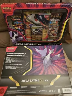 Pokemon TCG Mega Latias EX BOX w 4 Mega Evolution Boosters, 1 Lenticular & Promo - Image 2