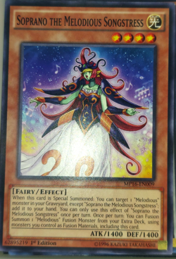 Yugioh Soprano the Melodious Songstress MP16-EN009 Trading Card Game TCG 1st Ed. - Image 1