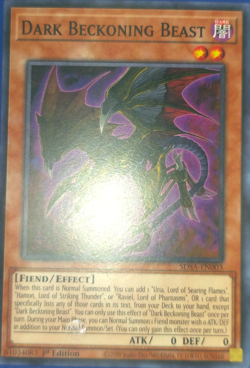 Yugioh Dark Beckoning Beast SDSA-EN003 Trading Card Game TCG 1st Ed. - Image 1
