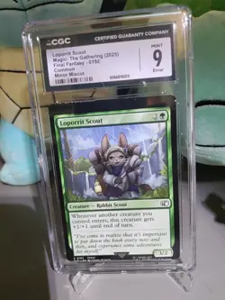 Final Fantasy Magic The Gathering Loporrit Scout cGc 9 Minor Miscut Error - Image 1