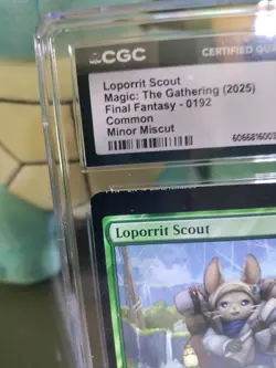 Final Fantasy Magic The Gathering Loporrit Scout cGc 9 Minor Miscut Error - Image 2