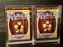 BRAND NEW! MTG 5th Edition Starter Deck IN PLEXIGLASS CASE! Magic: The Gathering 9781575302232 - Image 1