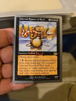 MTG UNGLUED Infernal Spawn of Evil NEVER PLAYED - Image 1